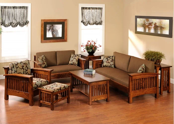 Living room wooden furniture in Dubai