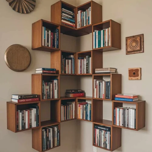 Corner Bookshelf