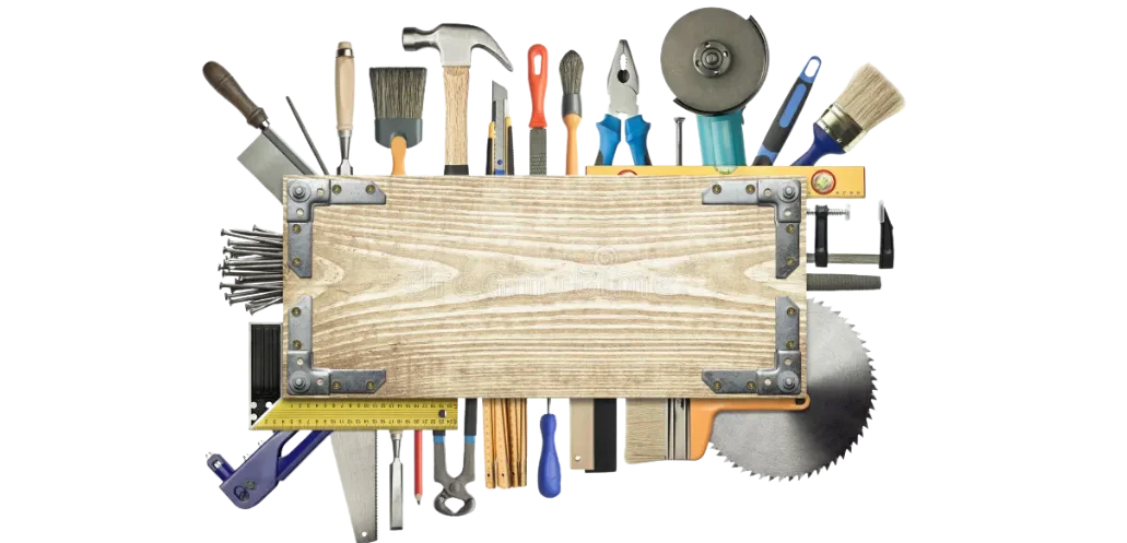 Carpenter measuring wood for furniture piece