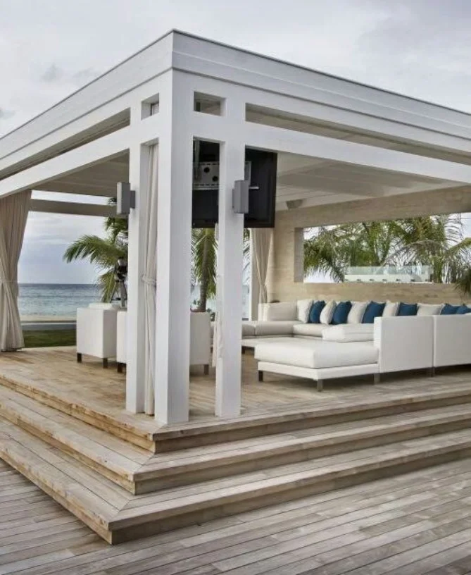 Cozy Gazebo Furniture with Cushioned Sofas in Dubai