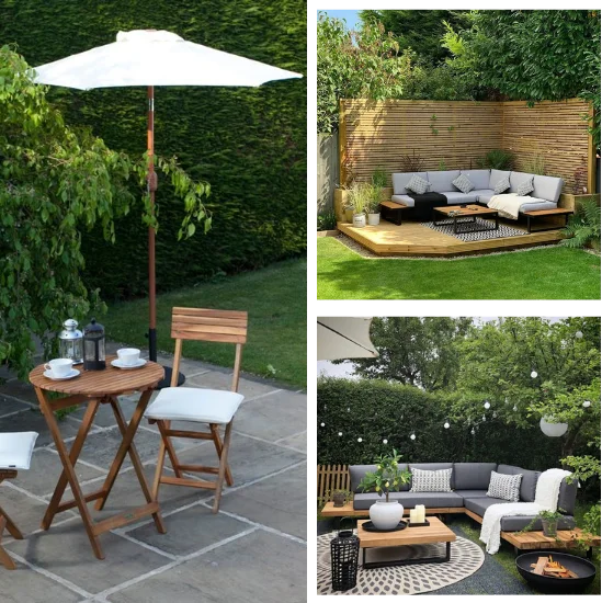Custom wooden garden furniture set in Dubai