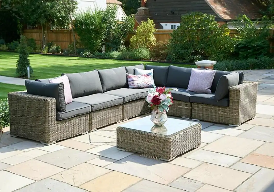 Elegant garden furniture set for outdoor spaces
