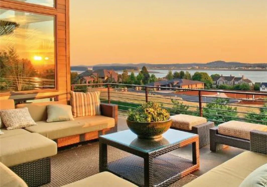 Luxury Balcony Furniture with Stunning Sunset View in Dubai