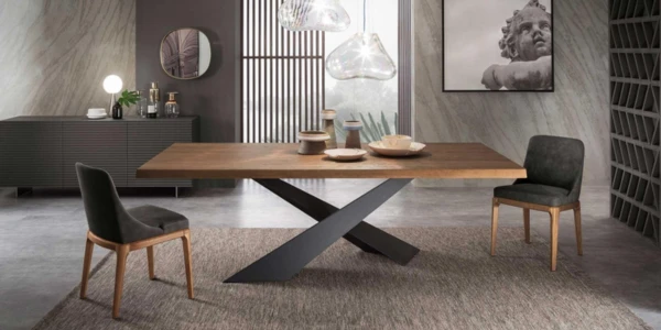 Stylish wooden table design in Dubai