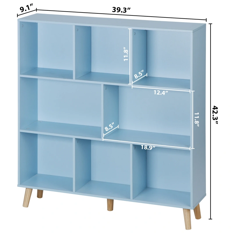 8 Cubes 3 Tier Bookcase Storage img 1