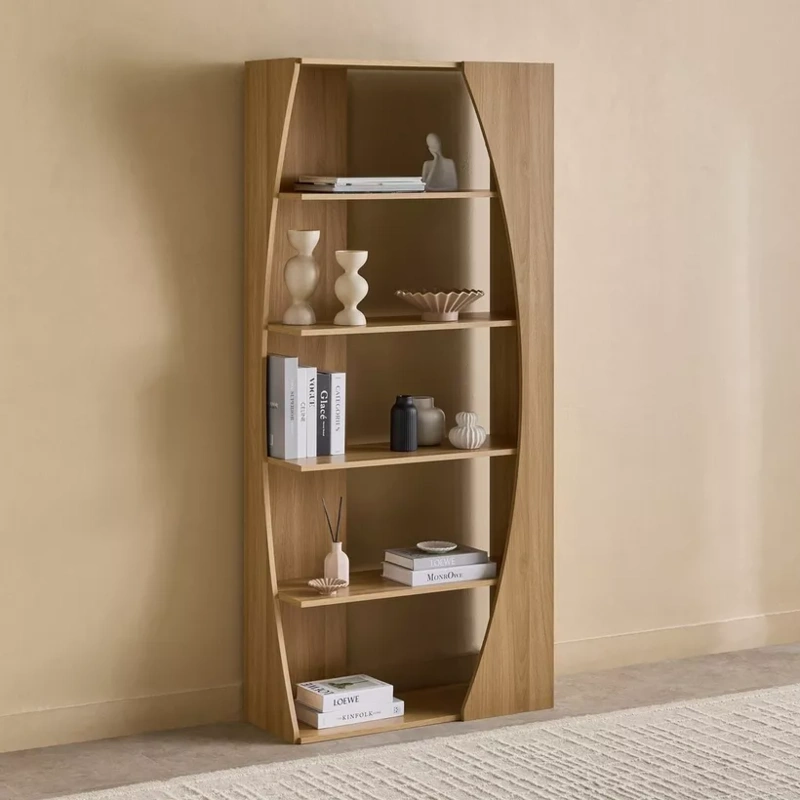 Alfa Curve 5-Tier Bookcase Multipurpose Shelving Unit