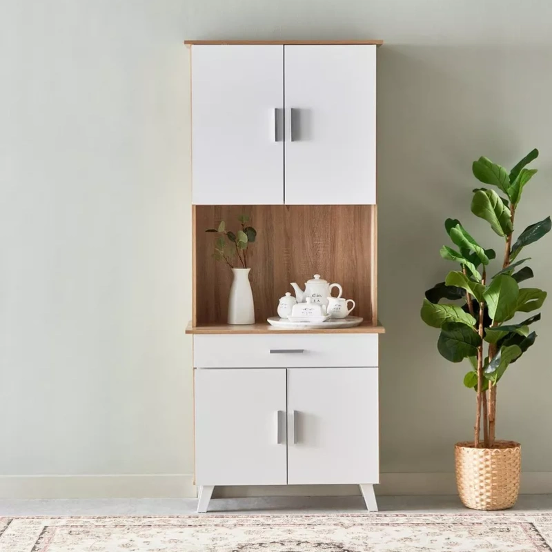 Alford 4-Door Kitchen Cabinet with Drawer img 1