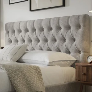 Button Tufted Headboard Bed img 2