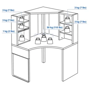 Corner Study Desk img 2