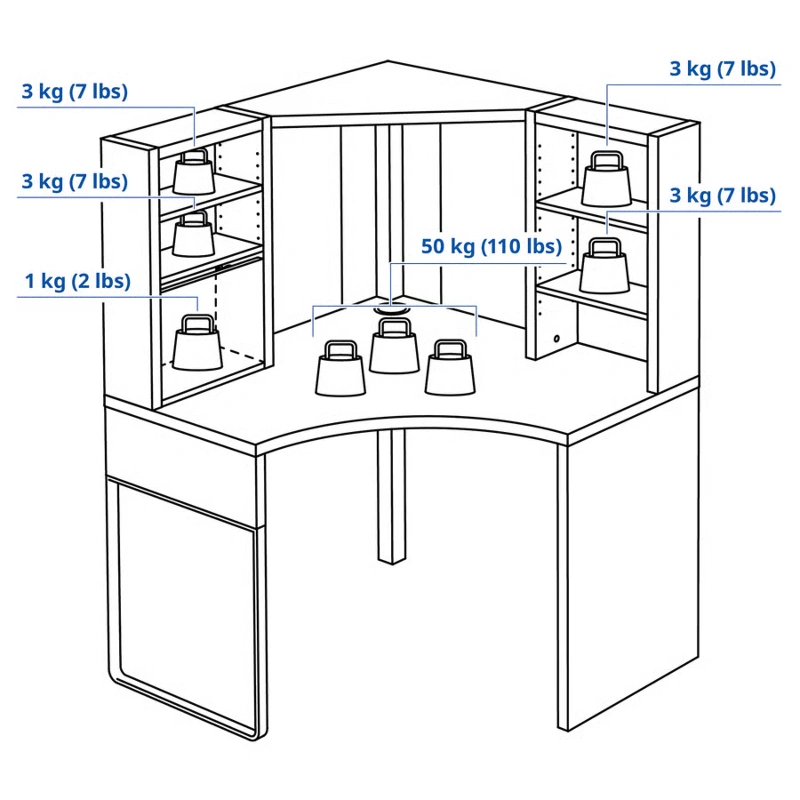 Corner Study Desk img 2