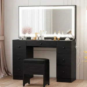 Elegance Vanity Black Dresser