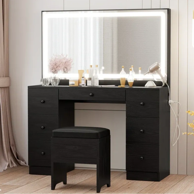 Elegance Vanity Black Dresser img 1