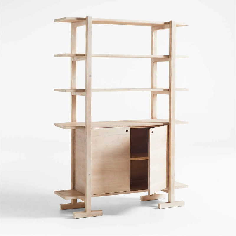Haldeman Pine Wood Bookcase img 2