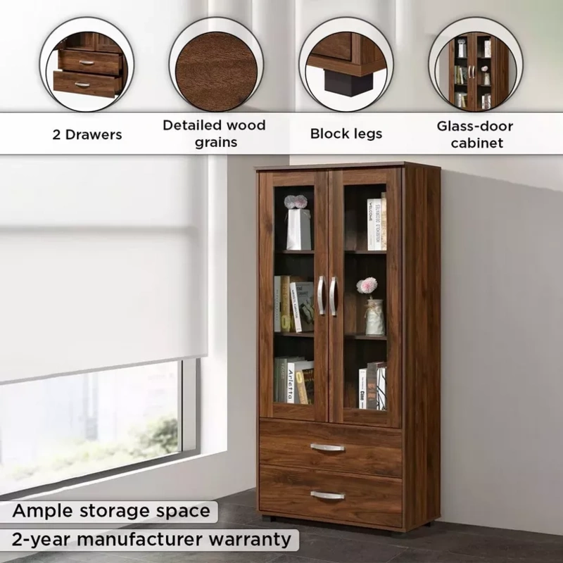 Kairo 2-Door Showcase with 2 Drawers img 2