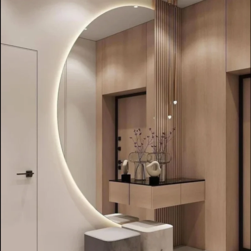Luxury Half Moon Mirror Dressing Unit img 1