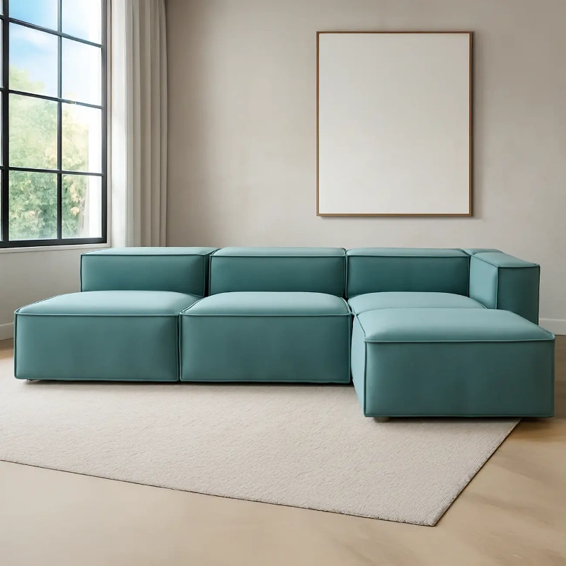 Minimalist L Shape Sofa Set img 1