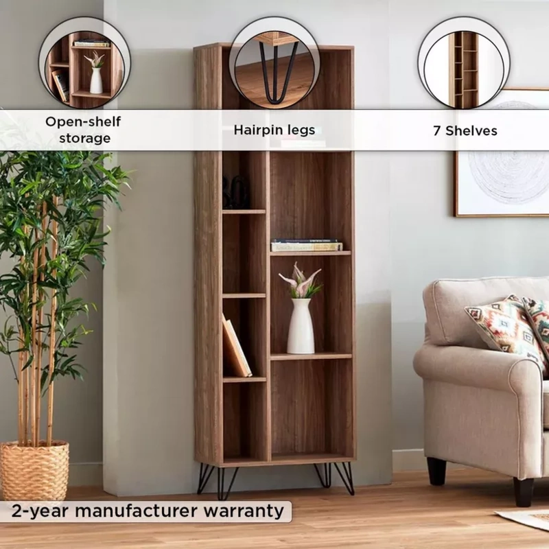 Miro Display Bookcase with 7 Shelves img 2