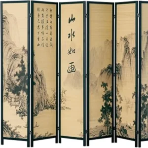 Mygift Bamboo Screen Freestanding Room Divider