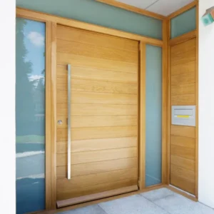 Oasis Modern Mahogany Wood Entry Solid Door img 1