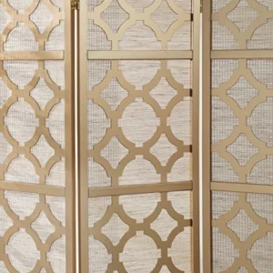 Quarterfoil Infused Diamond Design 4-Panel Room Divider Dubai img 1