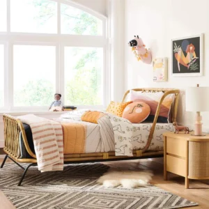 Rattan Kids Bed by Crate & Barrel