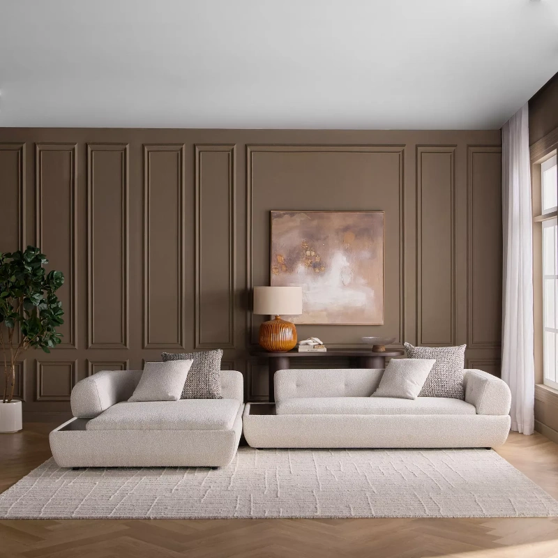 Taverna 4-Seater Fabric Left Corner Sofa img 1