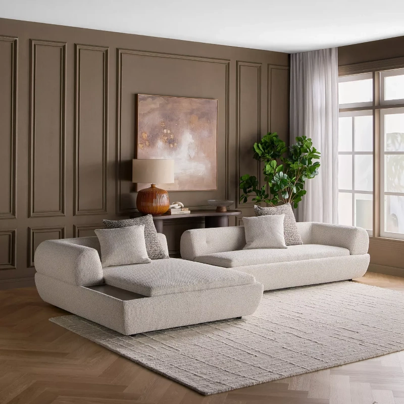 Taverna 4-Seater Fabric Left Corner Sofa