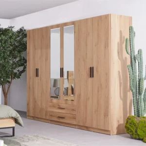 Urban 6-Door Wardrobe with Mirror