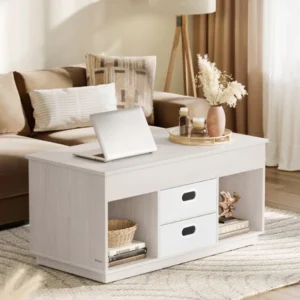 VASAGLE Lift Top Coffee Table with 2 Drawers