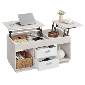 VASAGLE Lift Top Coffee Table with 2 Drawers img 2