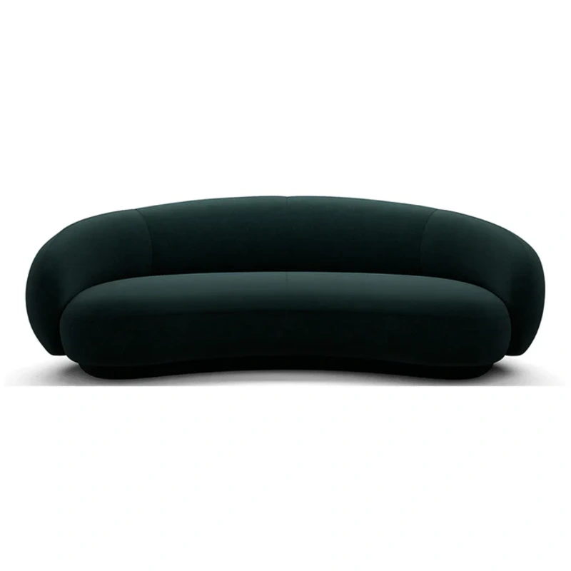 Velvet Curved Sofa