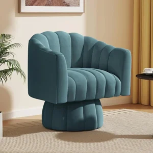 Velvet Fabric Accent Chair img 1