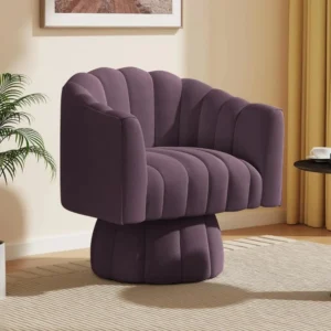 Velvet Fabric Accent Chair img 2