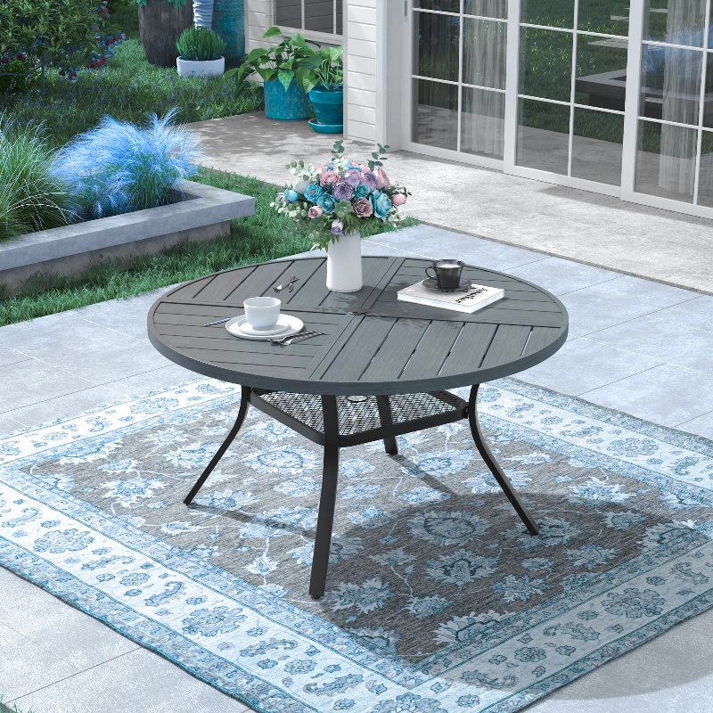 Vicllax 40.6 Patio Round Dining Table img 1
