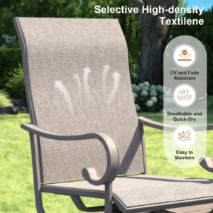 Vicllax 40.6 Patio Round Dining Table img 2