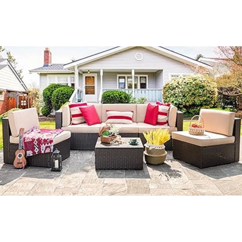 Vongrasig 6 Pieces Outdoor Patio Furniture Set img 1