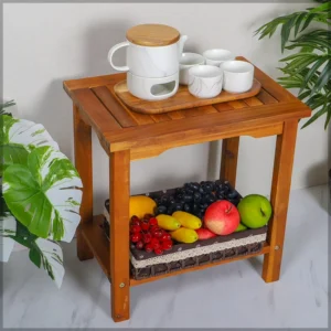 Wooden 2-Tier Outdoor Table img 2