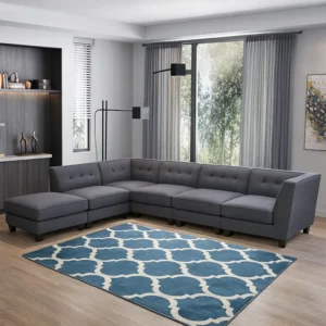 6 Pcs Modular Sectional Sofa img 1