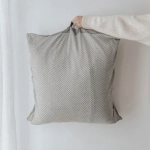 Bengali Home Decor Slate Grey Chevron Floor Cushion