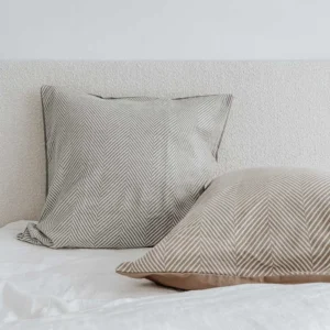 Bengali Home Decor Slate Grey Chevron Floor Cushion img 1