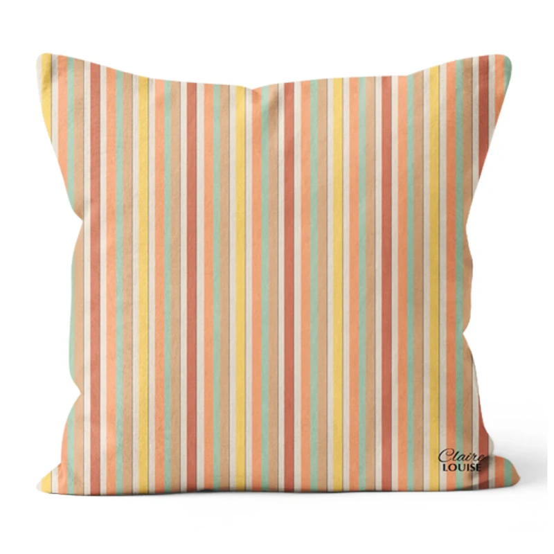 Caramel Stripe Outdoor Cushion