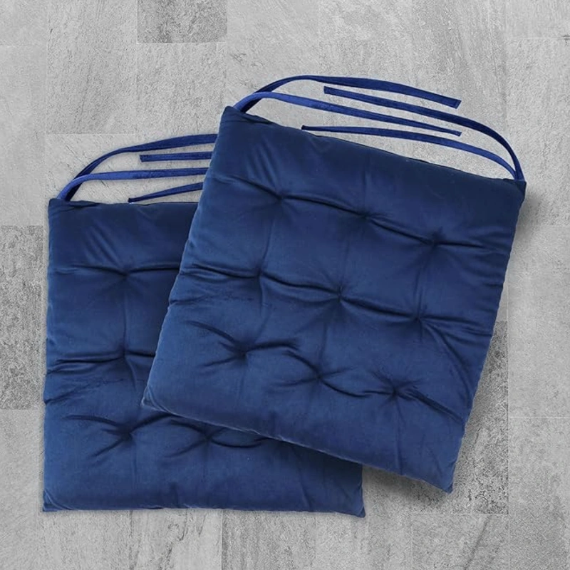 Cotton Home Pack of 2 Velvet Soft Chair Pads img 1