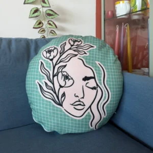 Floral Aura round Cushion