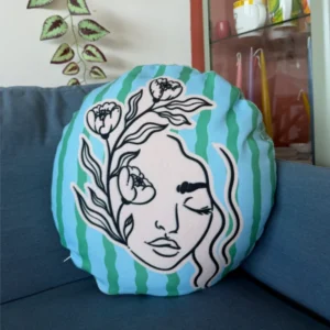 Floral Aura round Cushion img 1