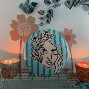 Floral Aura round Cushion img 2