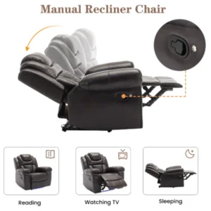 Leather Reclining Sofa Set,Home Theater img 1