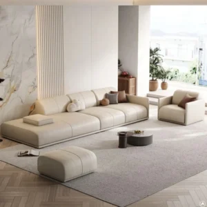Modern Leather Upholstered Sofa