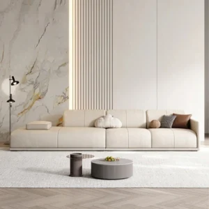 Modern Leather Upholstered Sectional Sofa img 1