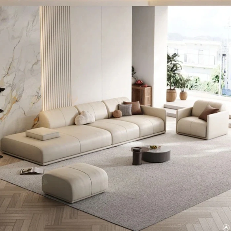 Modern Leather Upholstered Sofa