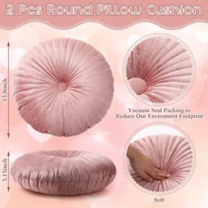 Namalu Throw Pillow 13.8 Inch Decorative Round Cushions img 1
